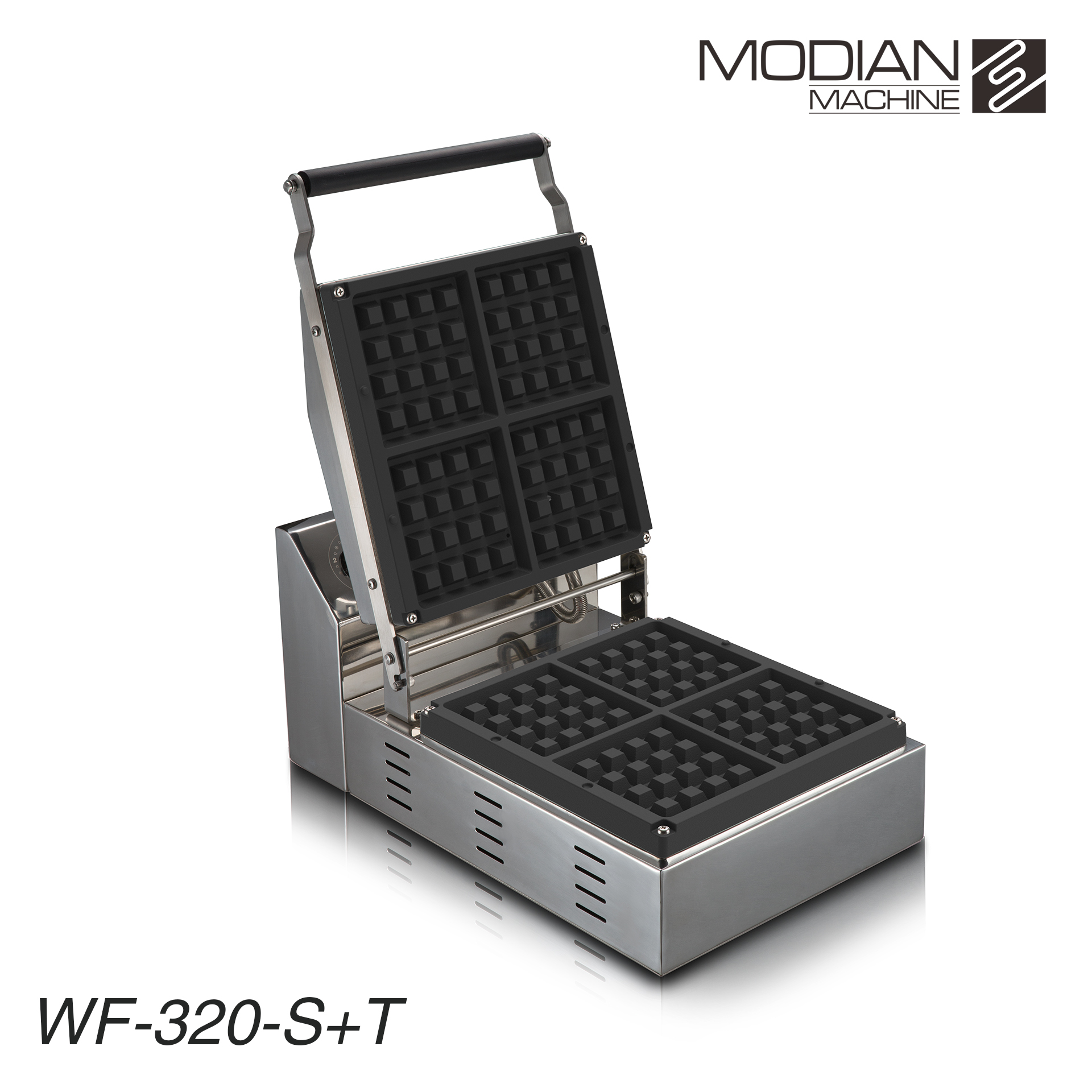 比利時鬆餅機(四分格) WF-320S+T(科技銀/ 拋光版)